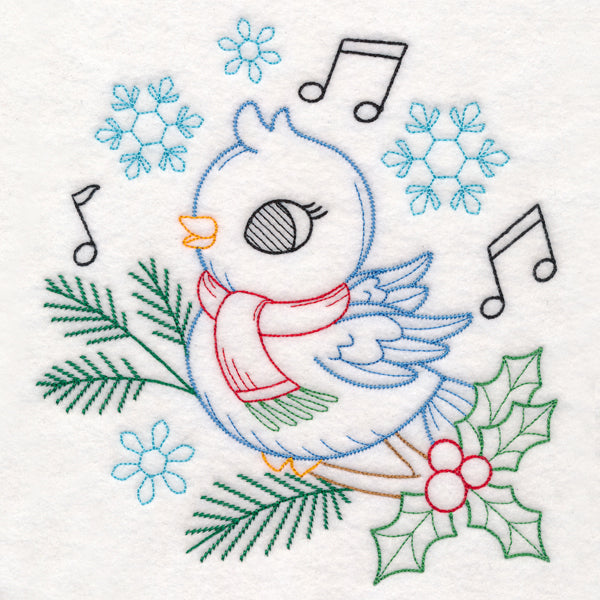 Playful Christmas Bird (Vintage)