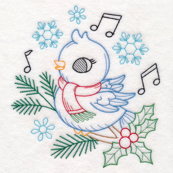 Playful Christmas Bird (Vintage)