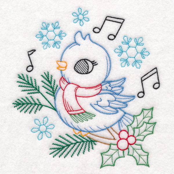 Playful Christmas Bird (Vintage)
