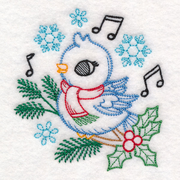 Playful Christmas Bird (Vintage)