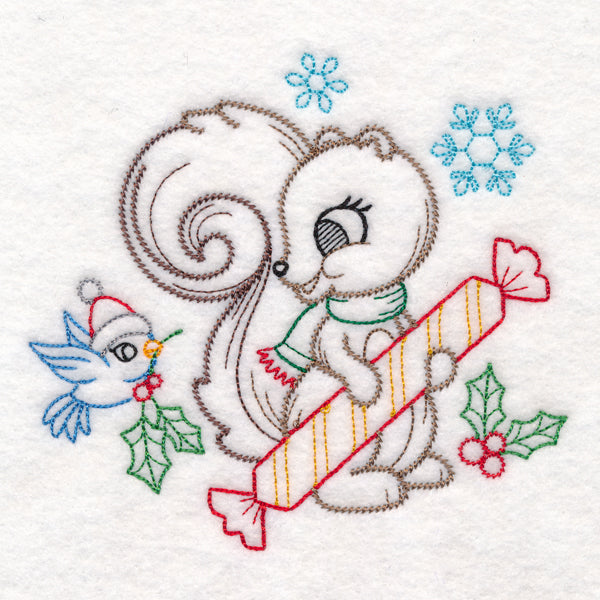 Playful Christmas Squirrel (Vintage)