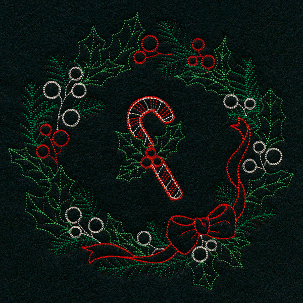 Dainty Candy Cane Wreath (Vintage)