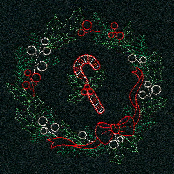 Dainty Candy Cane Wreath (Vintage)