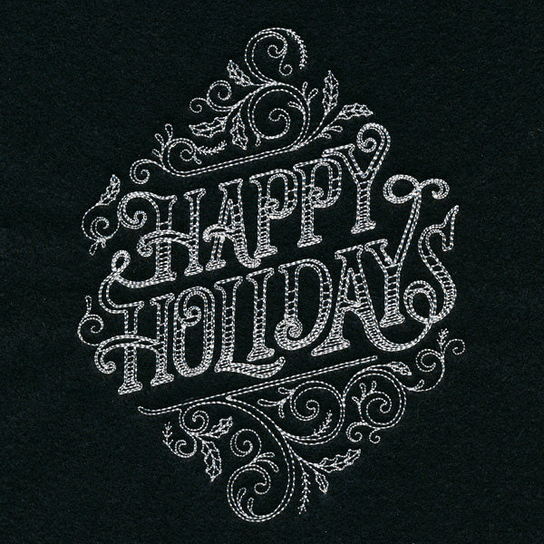 Victorian Chalkboard Happy Holidays