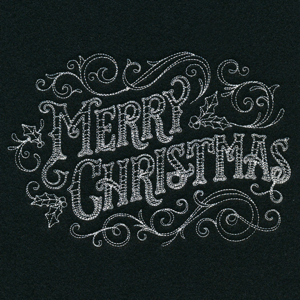 Victorian Chalkboard Merry Christmas