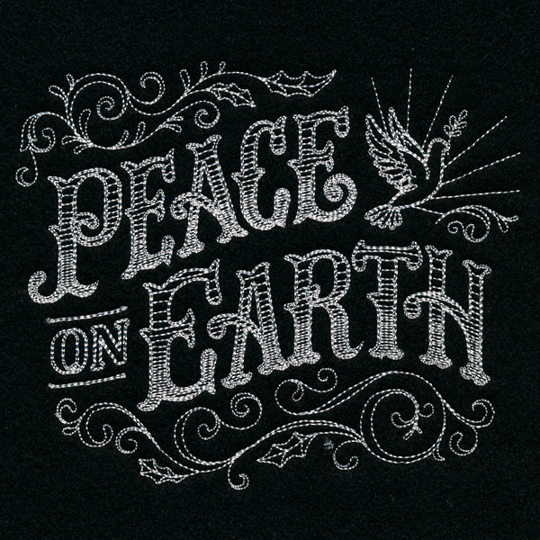 Victorian Chalkboard Peace on Earth