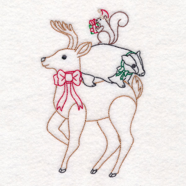 Holiday Reindeer and Friends Stack (Vintage)