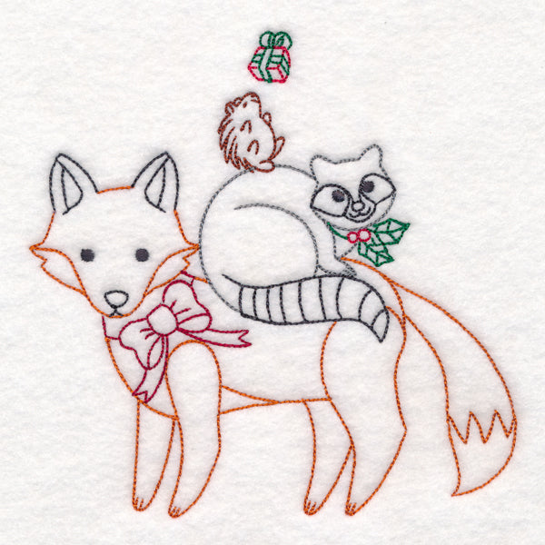 Holiday Fox and Friends Stack (Vintage)
