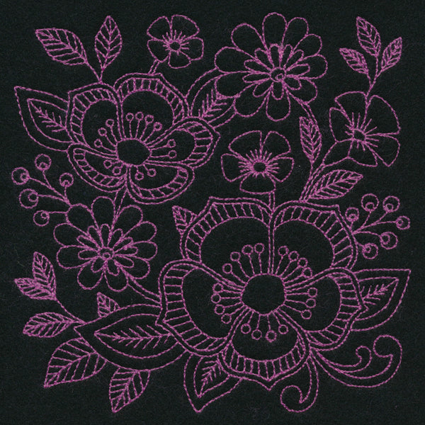 Free Spirit Floral Square (Thick Thread)
