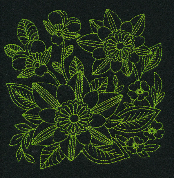 Bright Blooms Floral Square (Thick Thread)