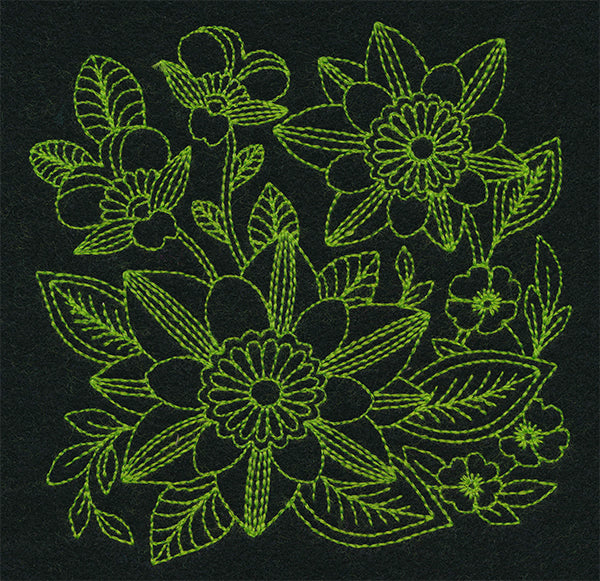 Bright Blooms Floral Square (Thick Thread)