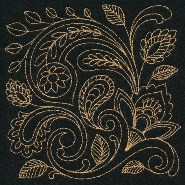 Pretty Paisley Square (Thick Thread)