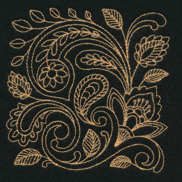 Pretty Paisley Square (Thick Thread)