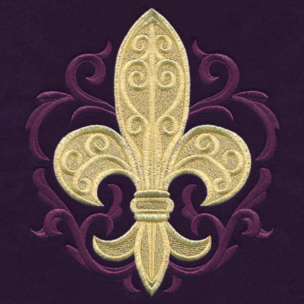 Glittering Baroque Fleur de Lis