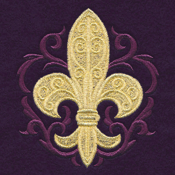Glittering Baroque Fleur de Lis