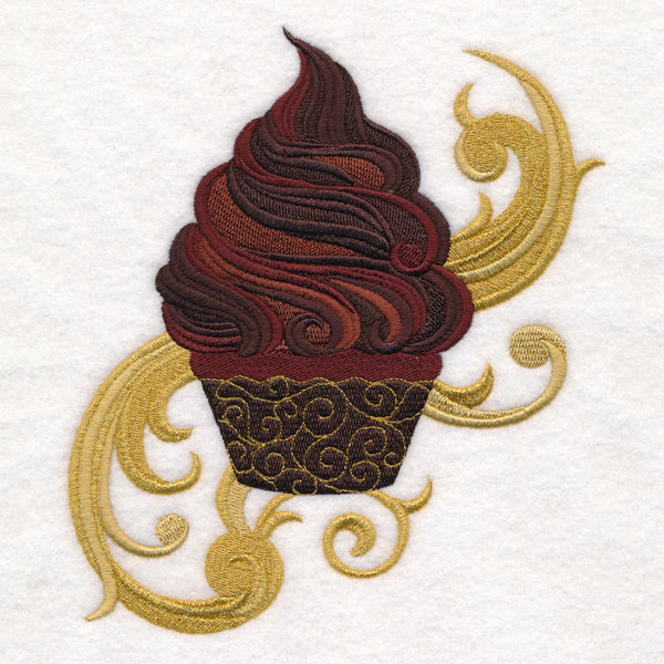 Baroque Swirls Cupcake