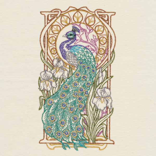 Art Nouveau Gilded Peacock
