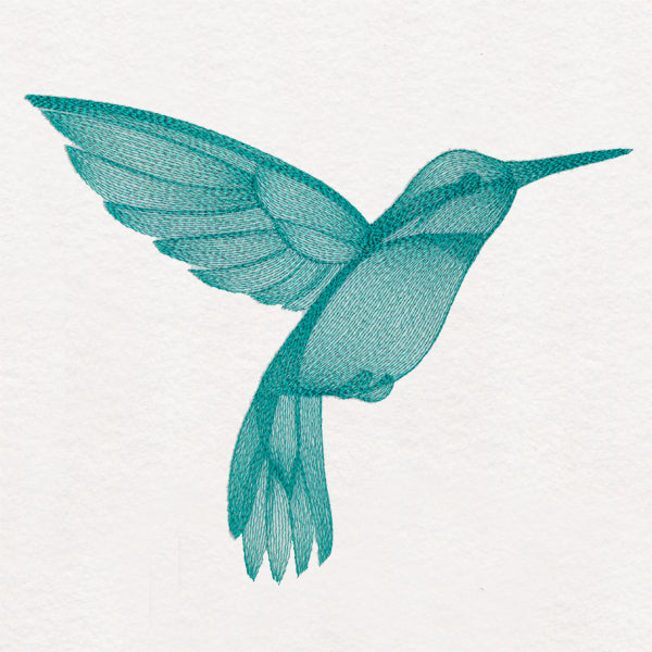 Elegant Etching Hummingbird