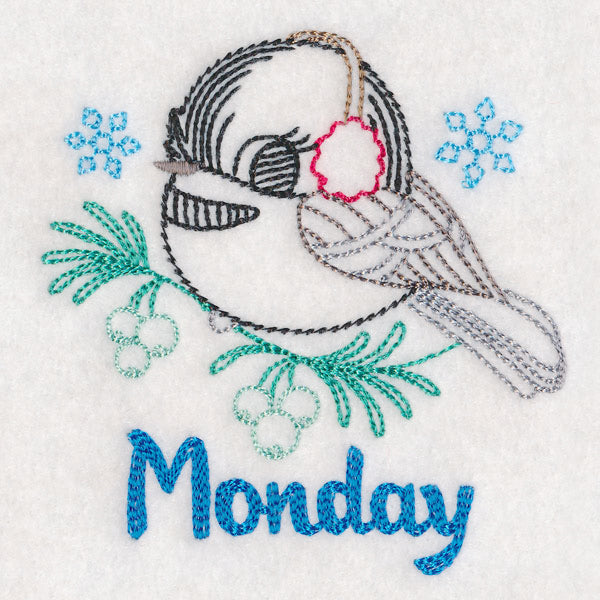 Winter Chickadee - Monday (Vintage)