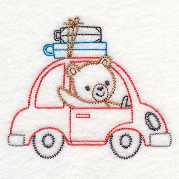 Traveling Teddy Bear - Car (Vintage)