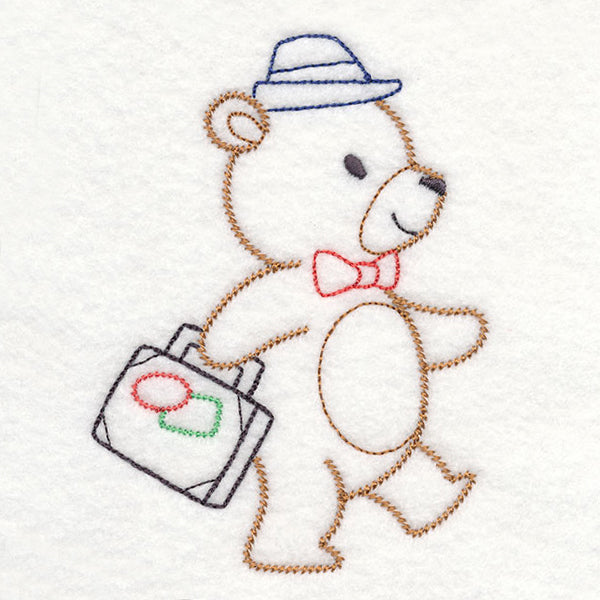 Traveling Teddy Bear - Walking (Vintage)