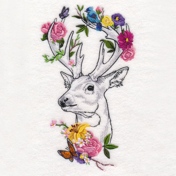 Floral Deer Portrait