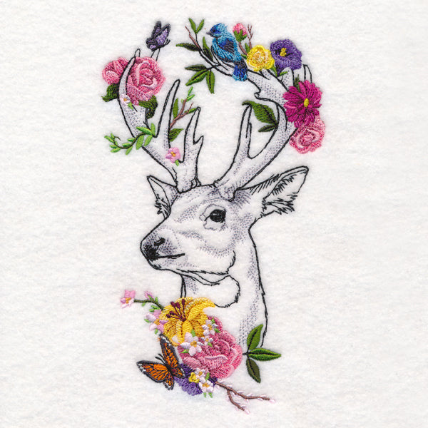Floral Deer Portrait