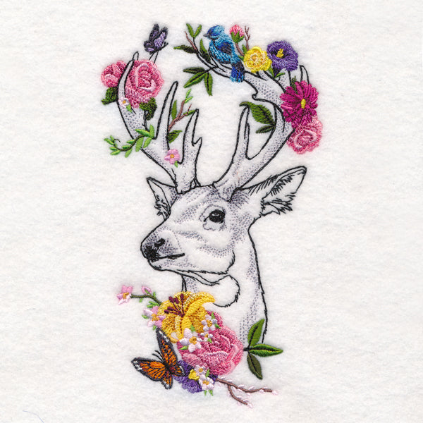 Floral Deer Portrait