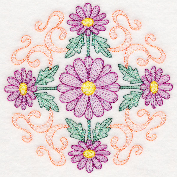 Fancy Floral Medallion - Daisy