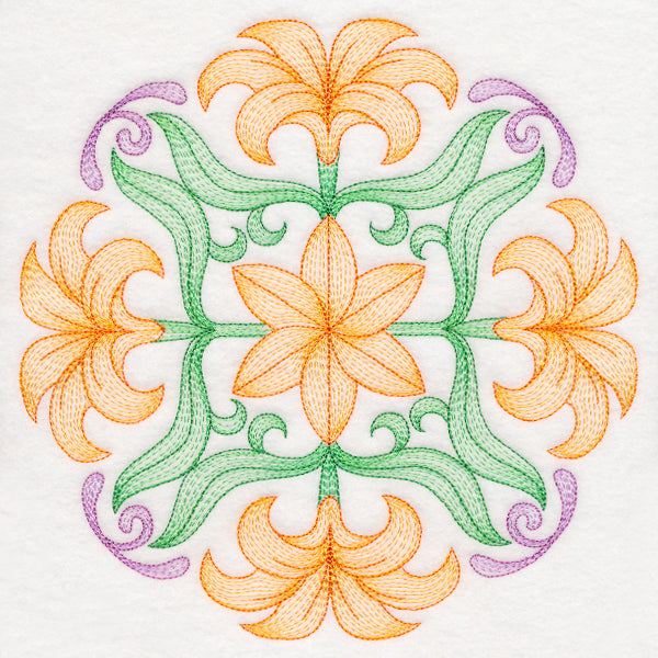Fancy Floral Medallion - Lily