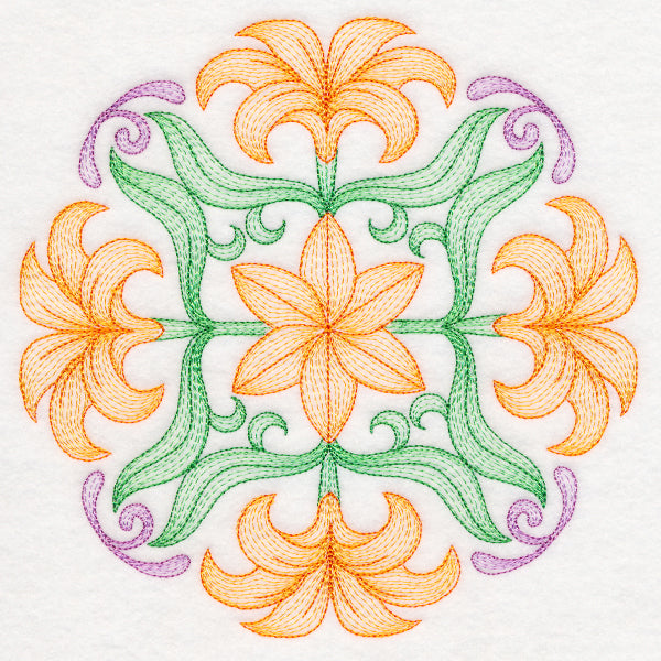 Fancy Floral Medallion - Lily