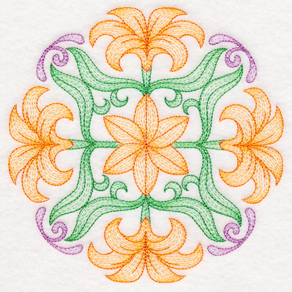 Fancy Floral Medallion - Lily