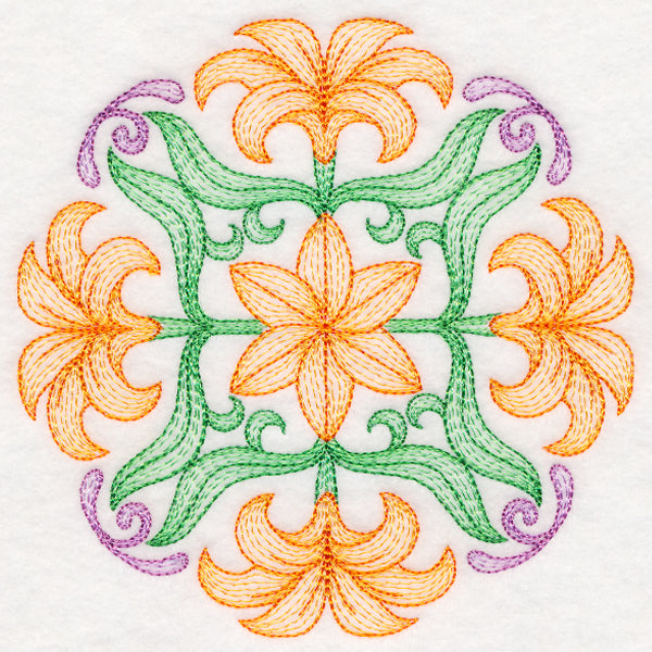 Fancy Floral Medallion - Lily