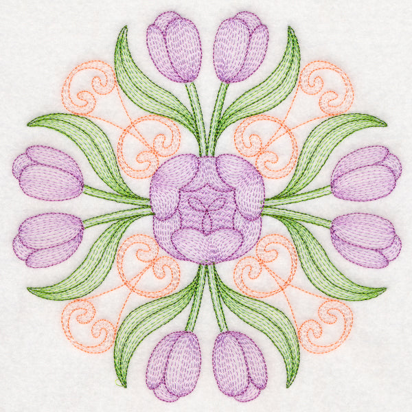 Fancy Floral Medallion - Tulip