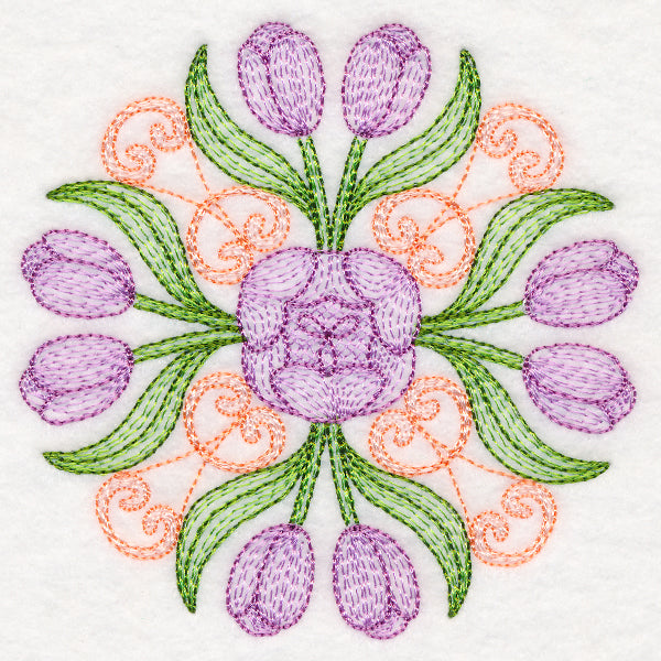 Fancy Floral Medallion - Tulip