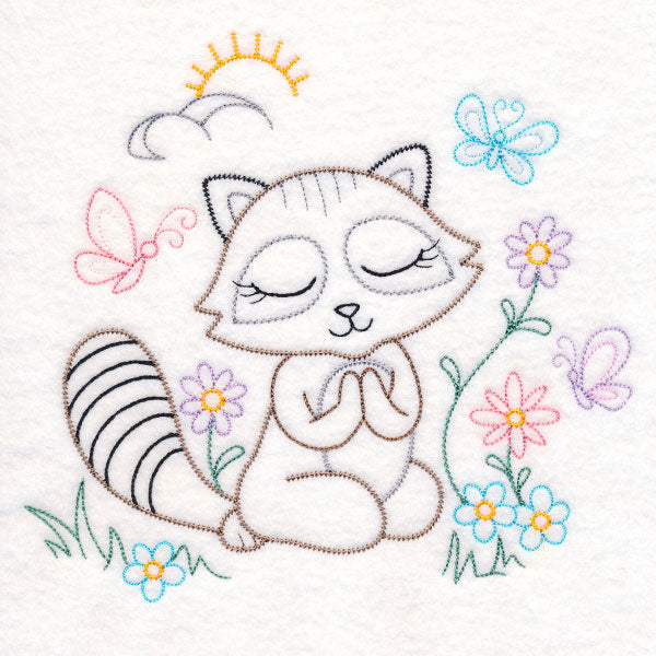 Praying Woodland Pals - Raccoon (Vintage)