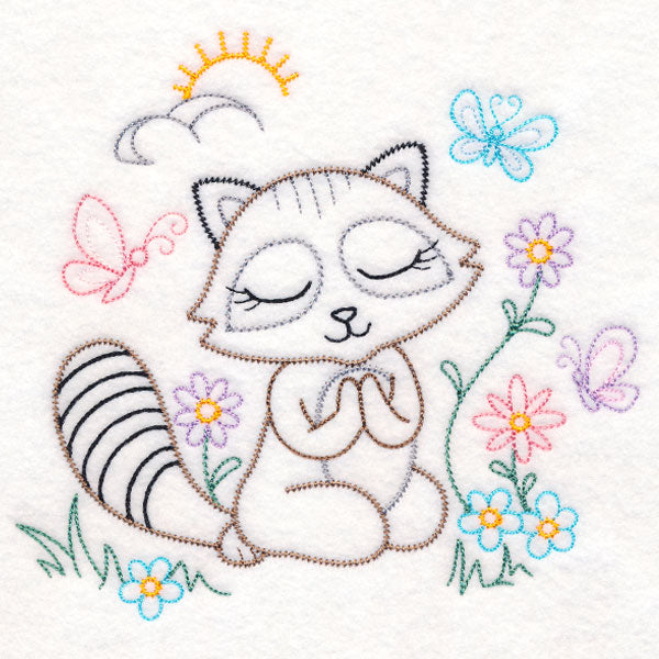 Praying Woodland Pals - Raccoon (Vintage)
