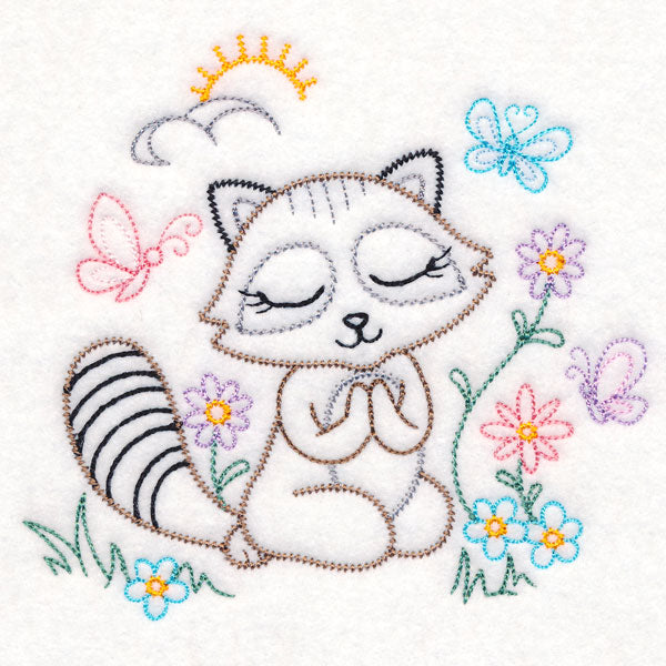 Praying Woodland Pals - Raccoon (Vintage)