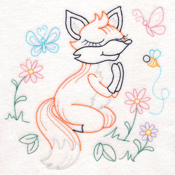 Praying Woodland Pals - Fox (Vintage)