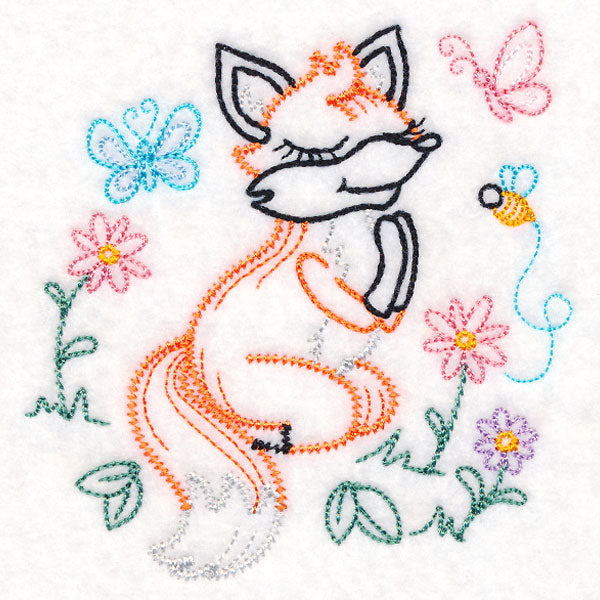 Praying Woodland Pals - Fox (Vintage)