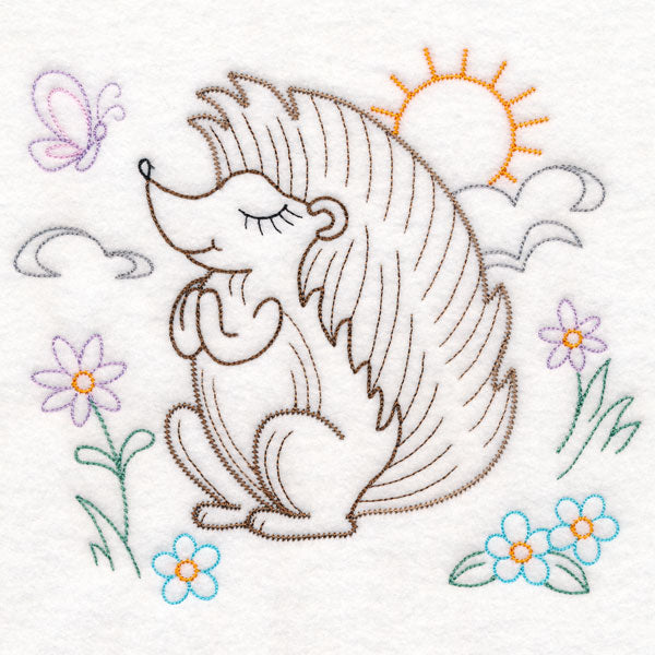 Praying Woodland Pals - Hedgehog (Vintage)