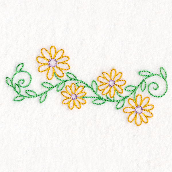 Bright Daisy Border (Vintage)