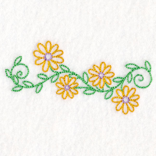 Bright Daisy Border (Vintage)