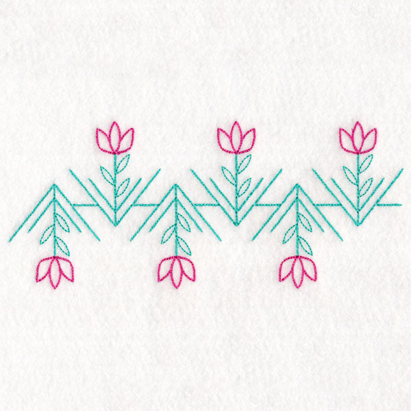 Geometric Floral Border (Vintage)