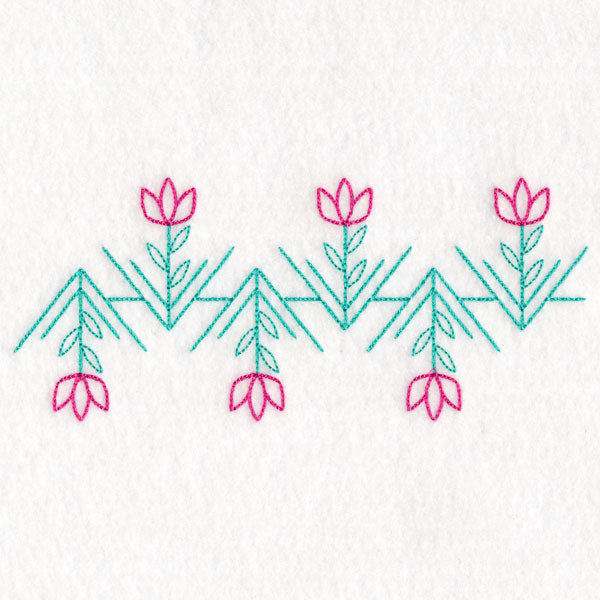 Geometric Floral Border (Vintage)