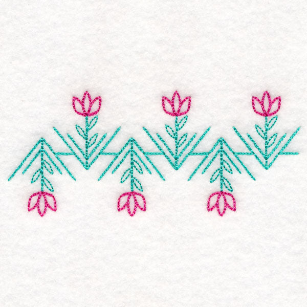 Geometric Floral Border (Vintage)