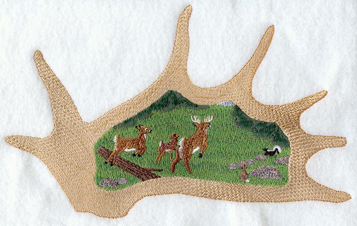 Spring Antler Scene