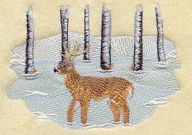 Winter Woodland Buck