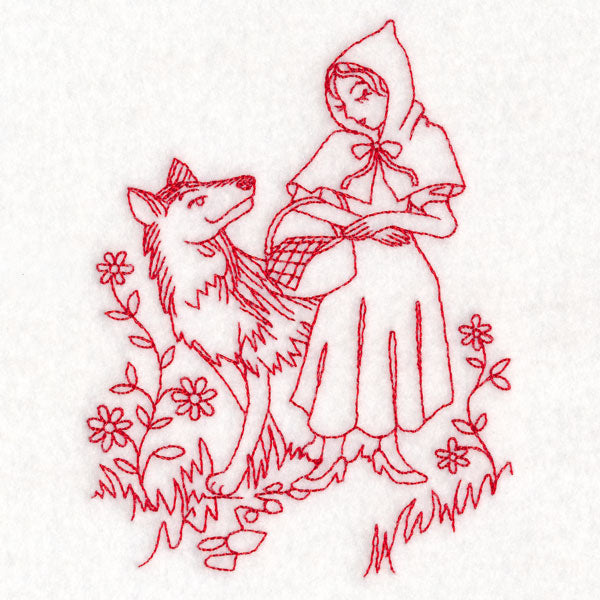 Enchanted Fairy Tale - Red Riding Hood (Redwork)