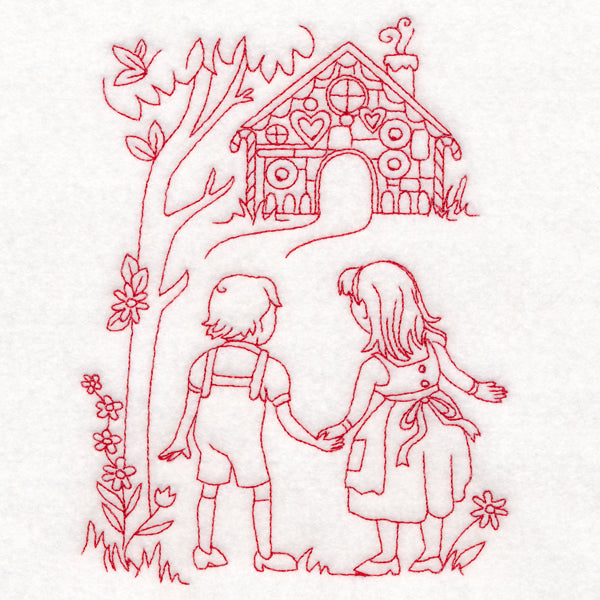 Enchanted Fairy Tale - Hansel and Gretel (Redwork)